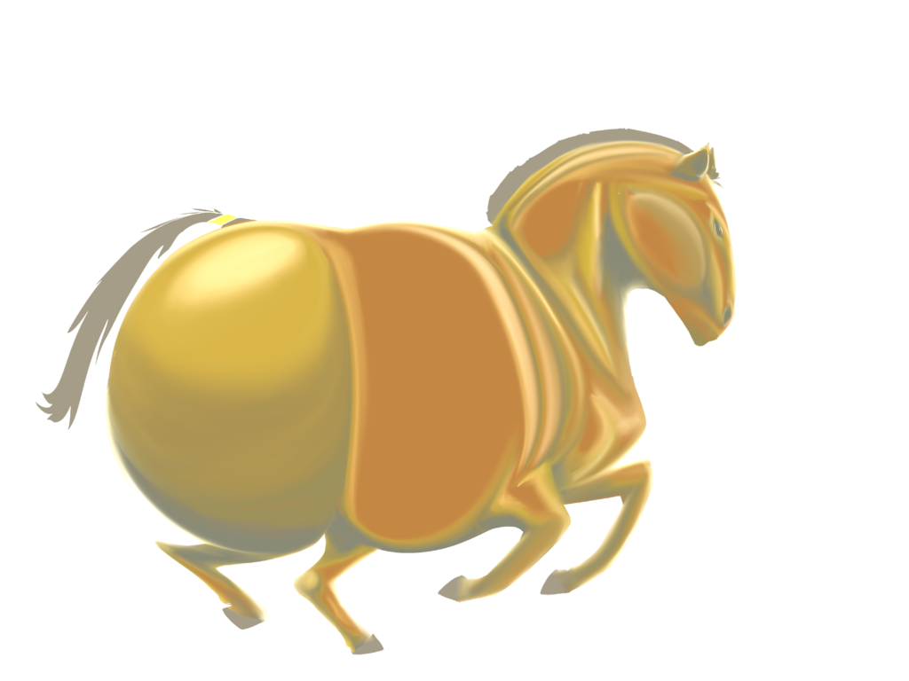 fat golden horse
